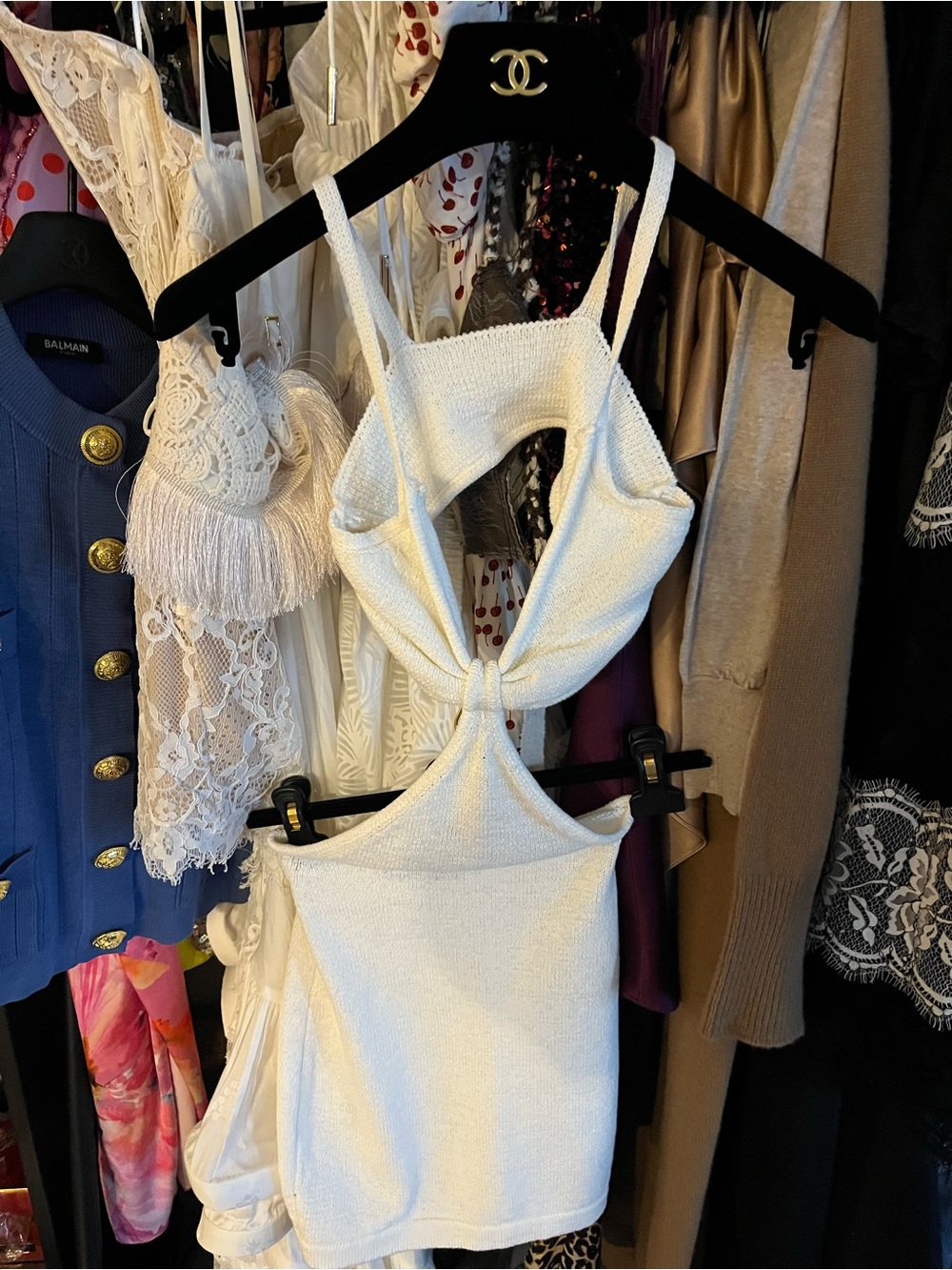 BABYBOO white  Knit Cutout Mini Dress size XS 🌴🌴